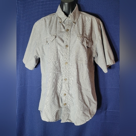 Carhartt Other - Sold! Carhartt 100% Cotton Short Sleeve Button Down Shirt sz L